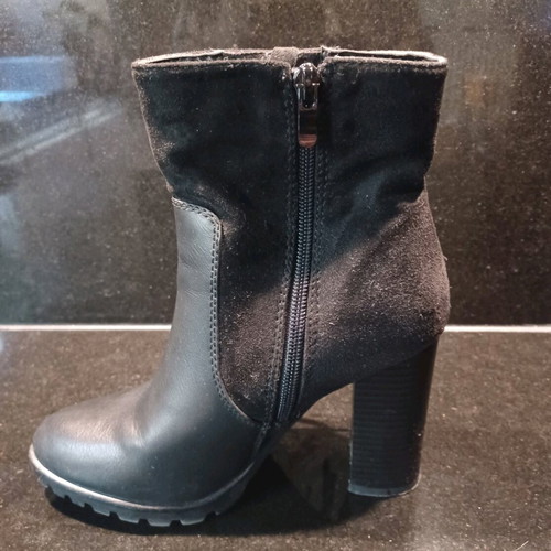 Erynn ankle boots used, genuine leather and suede, size 36, black
