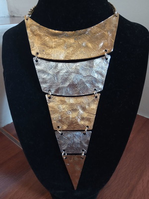 Ethnic necklace in three variations with different metal combinations