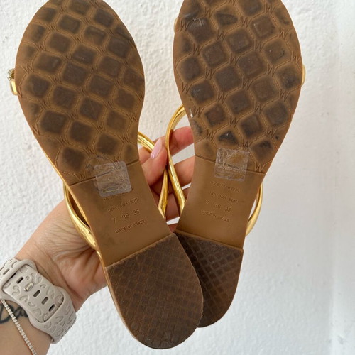 Werner gold sandals like new with snake design, size 38