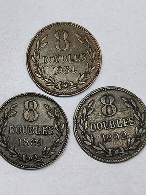 8 Doubles coins set 3 x 8 like new