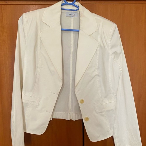 Women's white jacket used, short fitted spring, size 2