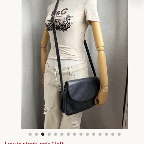 Longchamp crossbody bag used, dark beige pecan leather