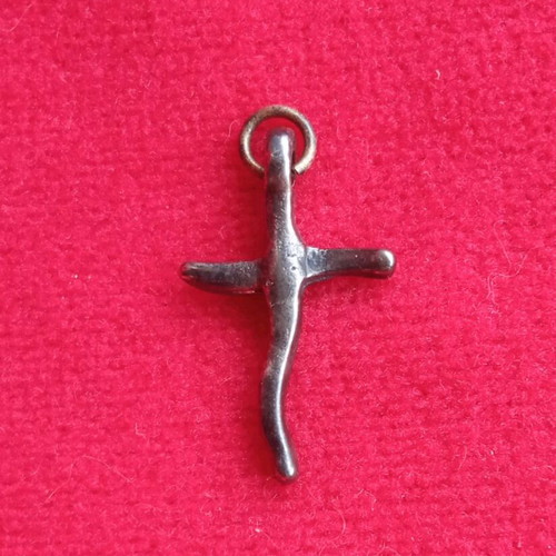 Small antique silver cross used