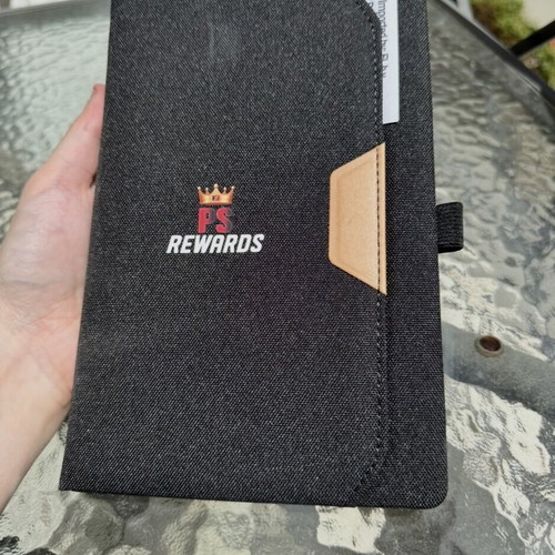 Black Agenda Notebook new with hardcover and elastic closure