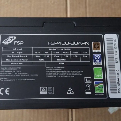Fortron FSP400-60APN 400W computer power supply like new