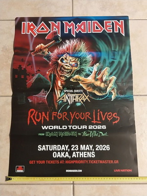 Iron Maiden Official Live Athens Poster 50×70 New