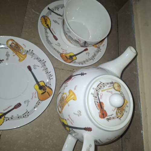 Dunoon Instrumental Fine Bone China Tea Set like new