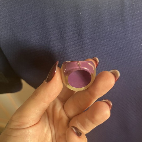 Ring used with purple color and small crack