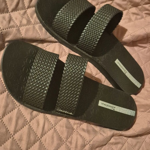 Ipanema black slides sandals size 38