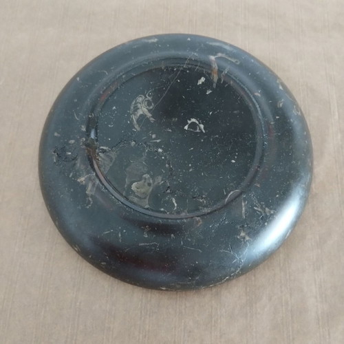 Marble ashtray dark gray handmade, like new