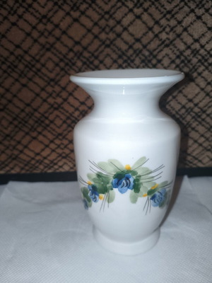 Vintage ceramic vase hand-painted, 15 cm, new