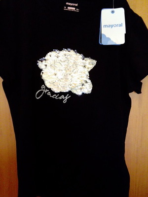 Mayoral t shirt new, size 16, black