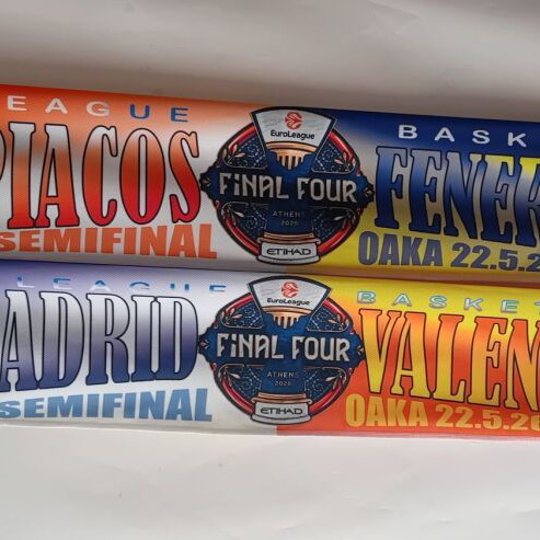 Olympiacos Basketball Final4 2026 Scarf and Banner Set new