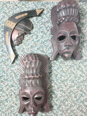 Αφρικανικές μάσκες και διακοσμητικό κρεμαστό τοίχου καινούργια