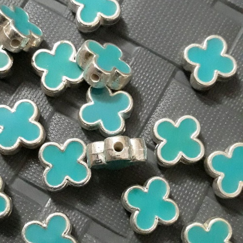 28 Blue cross charms with silver color, Crafts & new plastic constructions, Cross