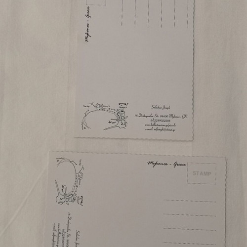 Piccolo Mykonos postcards pack of 2 new