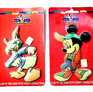 MICKEY MOUSE DISNEY GLOW IN THE DARK STICKERS 90's