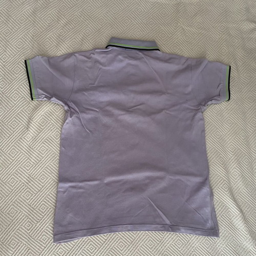 Fred Perry Polo Shirt Medium Lilac with Green and Black Details