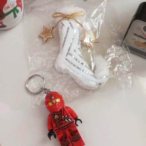 Mugs new with Christmas boot gift and keychain
