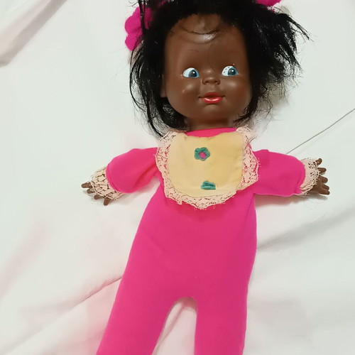 Stuffed cloth doll Cioccolina by El Greco like new, 1970s