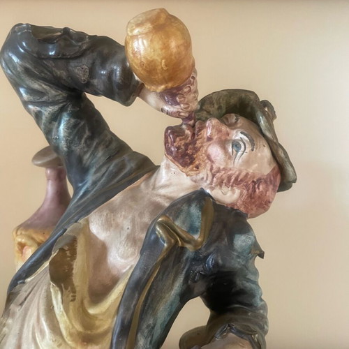 Capodimonte porcelain figurine The Drankard like new, vintage