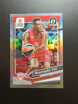 Moustapha Fall Olympiakos silver optic card like new Panini Euroleague