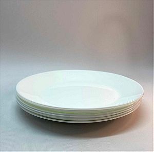 Σετ 6 λευκά πιάτα σερβιρίσματος 25cm