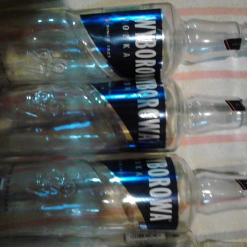 Empty Wyborowa or Serkova Bottles Pack of 12, New