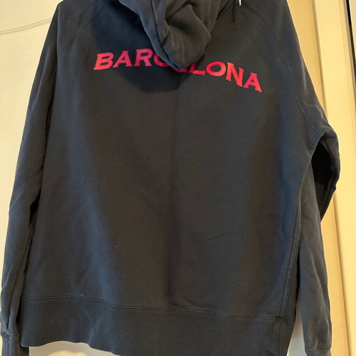 Sports jacket used, cotton, black, size L with hood