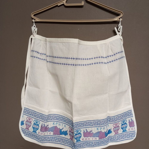 Traditional Woven Waist Apron Crete like new, cotton canvas fabric
