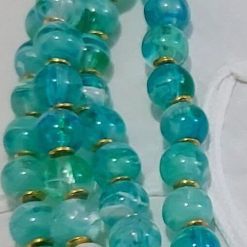 Collectible Necklace 1990 with Synthetic Malachite and Amethyst like new