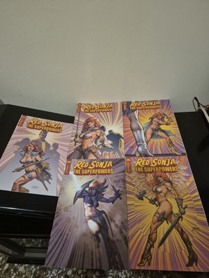 Red Sonja The Superpowers comics complete mini series 1-5 near mint