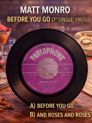 Matt Monro Before You Go 7'' сингъл употребяван, поп