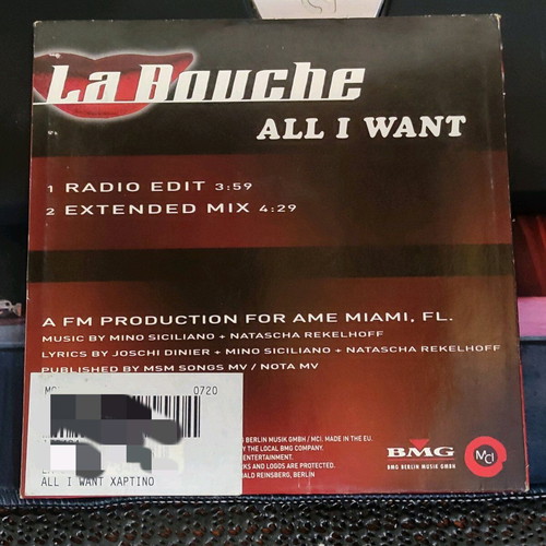 La Bouche All I Want CD single like new