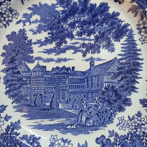 Vintage J&G Meakin Merrie England Plate used, ironstone with Bramall Hall design
