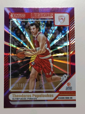 Papaloukas Legends Purple Card 38/99 new Panini Euroleague