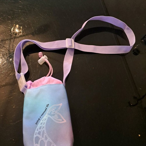 Water bottle holder with strap like new, mermaid design