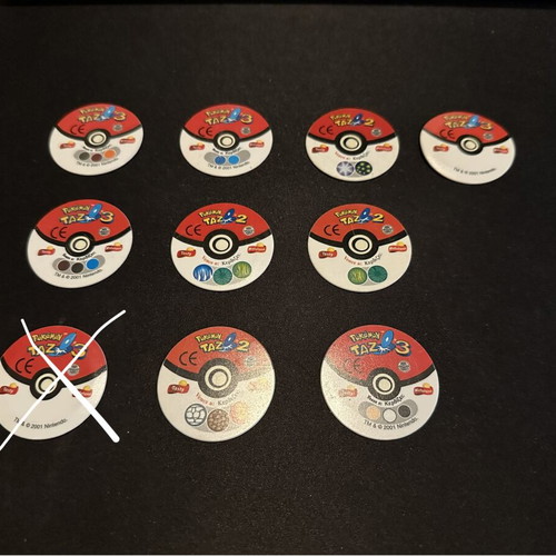 Pokémon holo 3d tazos pack of 9 used