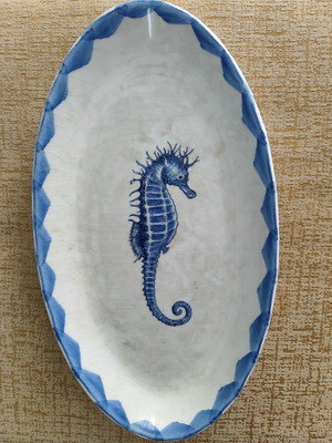 Ceramica Due Torri serving platter used with craquelure, 30 cm