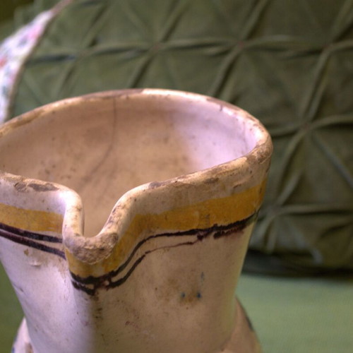 Antique Handcrafted Apulian Ceramic Jug used