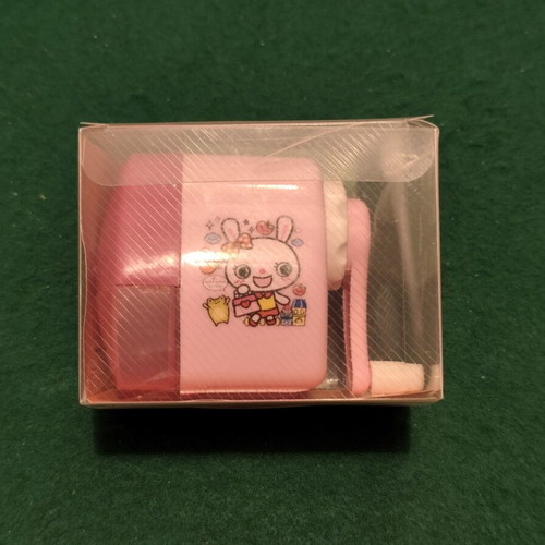 Children's Manual Desk Pencil Sharpener, Pink with Bunny Design