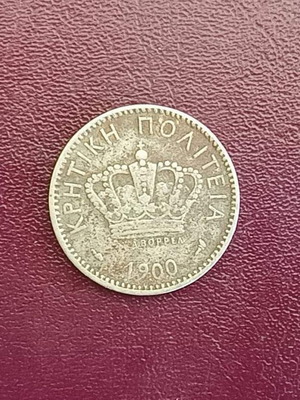 Crete 1900 20 Lepta coin (KR2-7)