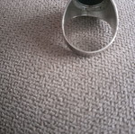 Silver ring with black stone like new