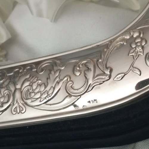 Silver Stefanochiki 925 like new with pearls in wooden box