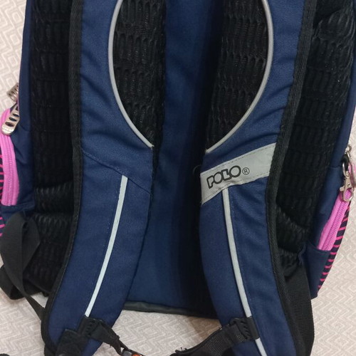 Polo school backpack with waterproof cover