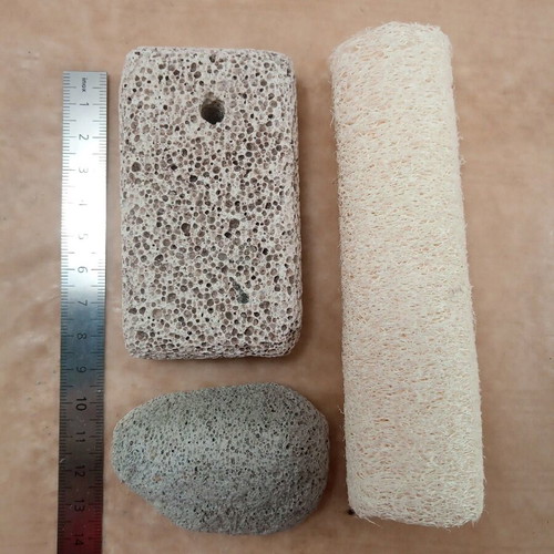 Loofah sponge and pumice stones unused