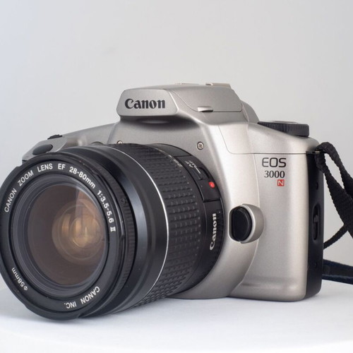 Canon EOS 3000N 35mm film SLR camera with EF 28-80mm lens used