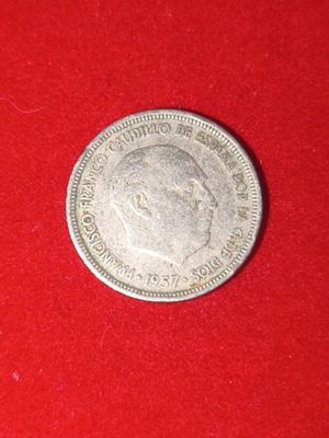 Spanish 5 Pesetas Coin used