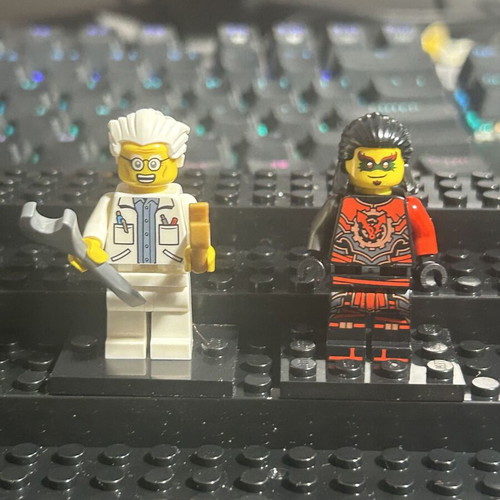 Old Town Crux and Dr. Julien Lego figures