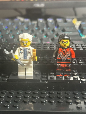Old Town Crux and Dr. Julien Lego figures